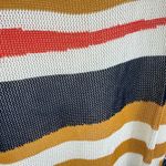 II Sisters Colorful Striped Dolman Sleeve Open Knit Oversized Sweater Size M Blue Size M Photo 2
