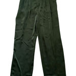 Jason Wu dark green satin straight leg pants size S Photo 0