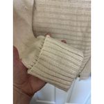 Wool Blend Chunky Knit Sweater Size Medium Fisherman Preppy Neutral Cozy Boho Photo 3