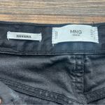 Mango MNG Havana Women’s Black High Rise Straight Leg Button Fly Jeans Frayed Hem Sz 4 Photo 6