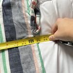 a.n.a  A New Approach Shirt Womens Size Large Striped Green Short Sleeve Button Photo 4