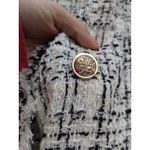She In Women's Mini Dress Gold Buttons Beige Black Tweed Size Small Photo 4