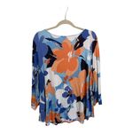 Ruby Rd Ruby Road Criss Cross Floral Long Sleeve Blouse Size 1X Plus Abstract Flowers Photo 3