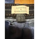 Anthropologie The Essential Slim Ankle Blue Velvet Velour Trousers Size 00 Photo 4