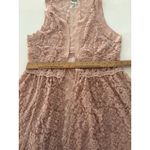 Vocal Vest Womens XL Pink Open Cardigan Lace Suede Coquette Whimsy Sheer Photo 10