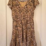 Maurice's  Light Yellow and Blue Floral Midi Dress XS Photo 2