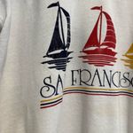VTG 90s San Francisco California Sailboat Graphic 1/4 Zip Pullover Sweatshirt. Blue Size L Photo 9