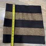 Elegant & Stretchy Black and Gold Skirt Size Small Photo 3