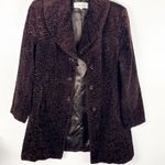 Calvin Klein Burgundy Textured Lined Trench Coat, Size Medium Photo 8
