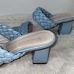 Chocolat Blu Boutique Brand Blue Braided Strap Block Heel Sandal Photo 4