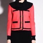 J.Crew  vintage 100% wool lady jacket colorblock pink gold button size 4 Photo 2