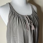 Joie  Gray Silk Cross Stitched Hummingbird Tank Photo 3