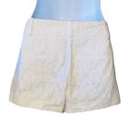 Loft Ann Taylor cream lace back pocket shorts Photo 3