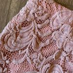 Ambiance Apparel Pink Lace Ambiance Mini Skirt Photo 2