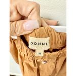 DONNI. Cotton Poplin Pull On Elastic Waist The Pop Boxers Short Camel Women's XS Brown Photo 3