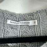 Faithfull the Brand Revolve  Chunky Cable Knit Gray Sweater 100% Cotton Size XS Photo 2