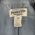 Pendleton  100% Wool One Button Blazer Jacket Women's 6P Blue Longline‎ Menswear Photo 7