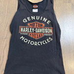 Harley Davidson Womens Black Genuine Motor Cycles Tank Top Racine WI Photo 0
