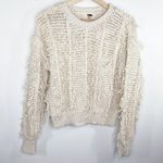BKE Gimmicks Cream Textured Knit Crewneck Sweater Women's Size X-Small XS Photo 6