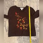 Judith Hart Brown Floral Embroidered Women's Top Size XL Photo 4