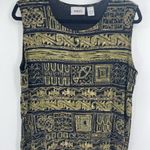 Chico's  Travelers Black Acetate Spandex Printed Tank Size 3 Xl Photo 2