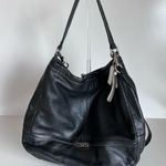 Coach Park Large Black Pebbled Hobo Bag Photo 0