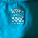 Vans Turquoise long sleeve crop top with signature checker sleeve Photo 2