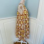 Olivia James The Label Ro Babydoll Tiered Dress Cafe Geo Print Medium Brown Photo 3