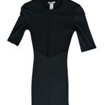 H&M  women’s extra small Black mini dress half sleeves, bodycon tight sexy dress Photo 5