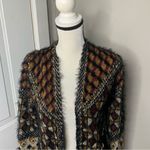 BCBGMAXAZRIA  eyelash multicolor open duster chain sweater cardigan size‎ small Photo 8