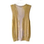 Equipment  Cashmere V-Neck Yellow Cream Sweater Vest size small Photo 3