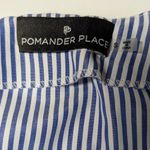 Pomander Place Tuckernuck Addie Blouse Striped Blue Bell Sleeve Tunic Top Small Photo 2