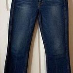 NoEnd Denim Farrah Kick Flare Jeans Sz 27 Med. Dark Wash Frayed High Low Hem USA Blue Photo 0