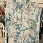 Gap  100% Cotton Long Tab Sleeve Floral Top Photo 0