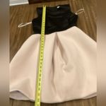 Halston Heritage  jacquard Fit Flare Color block puff cocktail Mini Dress 2 Photo 15