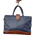 Vintage Capezio black & brown faux leather laptop briefcase Black Photo 0