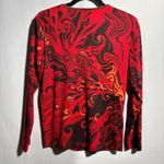 Chico's VTG Y2K AOP Fire Swirl Long Sleeve Top Womens S Grunge 90s Punk Goth 90s‎ 00s Photo 1