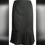 Trina Turk Black Straight Skirt w/ Pleated Hem Photo 1