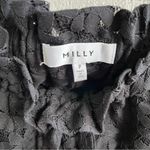 Milly  Black Lace Sheer Drawstring Pull On Pants Shorts Lining Size P (XS) Photo 3
