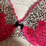 Victoria's Secret BODY by Victoria Secret Leopard Print Pink Lace Lined Demi Bra Size 36C Photo 3