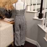 Francesca’s Blue Rain Gingham Plaid Jumpsuit Black White Size Medium Photo 5