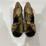 CAbi  Interlock Block Crushed Velvet Heels in Moss Size‎ 7 Photo 1