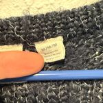 Roxy  Blue White Gray Striped Chunky Knit Button Front Cardigan M Cottagecore Top Photo 2