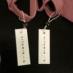 Vitamin A ππ Rose Rib Bikini Set Moss Top + Carmen Bottom 12 D XL NWT Photo 11