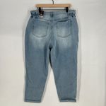 No Boundaries  Mom Jeans Womens 19 Blue Denim Stretch High Rise Slim Distressed Photo 8