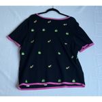 Vintage‎ Hampshire Studio Womens 1X Colorful Embroidered Sweater Heels Purses Photo 1