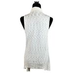 Eileen Fisher  White Organic Cotton Sleeveless Vest Cardigan Topper Size Medium Photo 3