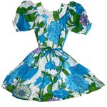 Olivia James The Label Anna Dress In Mod Floral Aqua has Pockets Size XS Blue Photo 9