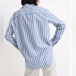Madewell  Oversized Ex-Boyfriend Shirt Mullins Stripe Poolhouse Stripe Fountain Photo 6