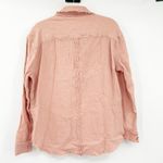 Peach Love California NWOT Peach Love Womens Boho Gauzy Cotton Raw Hem Long Sleeve Button Up Shirt S Photo 7